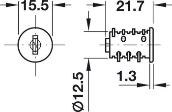 Symo Uni Cyl Core+Fold Key 3 0651-0700 - view 2