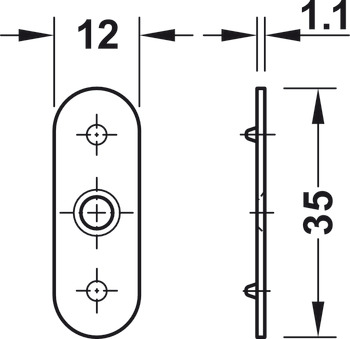 Magnetic Catch 2.0kg SF Steel/Plastic White - view 2