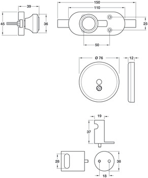 Indicator Bolt Set 17-21mm Aluminium Black - view 2