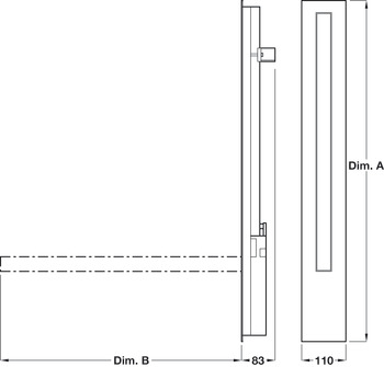 PBA ProCAP Drop Down Rail 952x700mm Wht - view 3