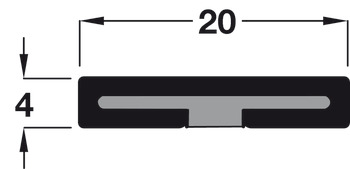 Intumes Strip FD60 2100x20x4mm Wht - view 2