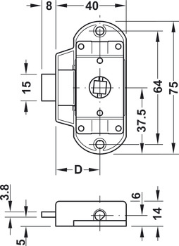 Piccolo Nova Lock Case 7/15mm RH NP - view 3