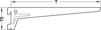 Flange Bracket 2 Hk 70x280mm 55kg Silver - view 2