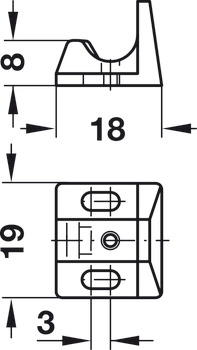 Spring Catch Quick Automatic Plastic/Steel Brn - view 3