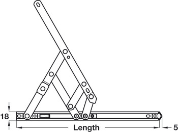 Restrictor Friction Hinge 406mm 24kg 60D - view 3