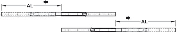 3630 BB Drawer Runner 2-Way Full 40kg 700mm Bright Zinc Plated - view 4