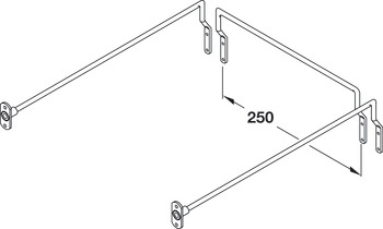 Filing Rails+Stop Rails 450mm Steel Chrome Plt - view 3