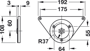 Leg w Adj D60x870mm Tub Steel PCP - view 4