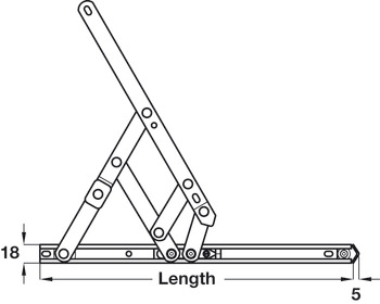 Friction Hinge Std 305mm 430 Stainless Steel - view 2