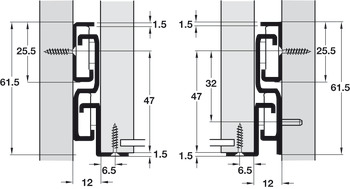 Roller Drawer Runner Base Full 50kg 600mm Wht - view 4