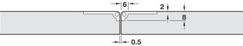 Self Supp.Fold Table Hinge Rectangle Brs Matte - view 3