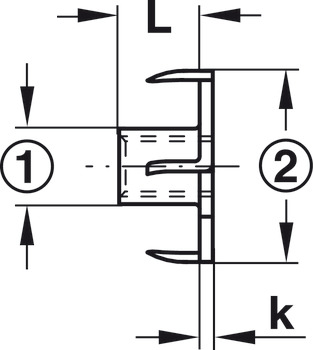 T-Nut Four Prong M8 D22mm Steel Bright - view 2