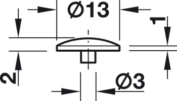 Cover Caps D13/3mm Phillips UF Wood Steel.Beech - view 2