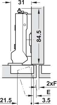 Tiomos 110D Hinge Clk HO SF w SC Night - view 2