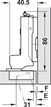 Tiomos 110D Hinge Clk INS SF w SC Night - view 2