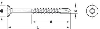 Hospa T Drill Screw Prt Countersunk TS20 D4.0x35mm - view 2