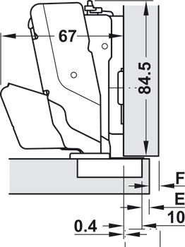 Tiomos 155D Hinge Clk FO SF w SC NP - view 3