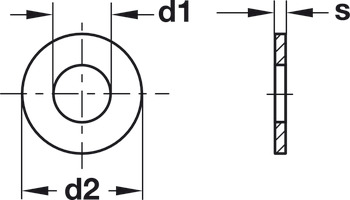 Washer D5.3/15x1.2mm Steel Glv - view 2