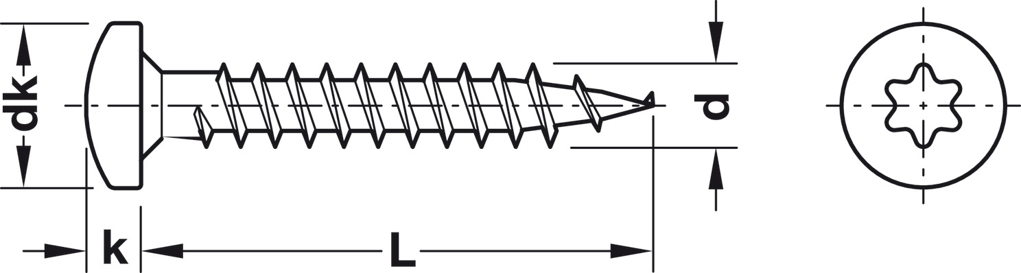 Hospa screw PH.TS gal.4.5x20mm - view 2