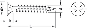 Spax Screw Ful Countersunk PZ2 D4.5x35mm Yellow Zinc - view 2