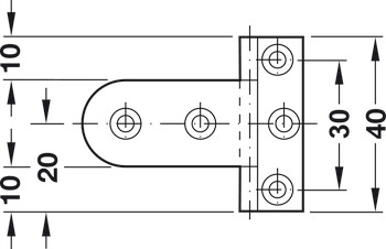 Neuform Hinge 40mm 19-20mm Brass PNP - view 3