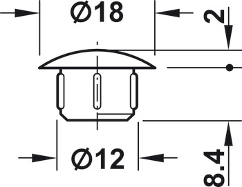 Cover Caps D12mm Blind Phillips Plastic 9010 White - view 4