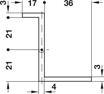 Neuform Hinge 40mm 19-20mm Brass PNP - view 4