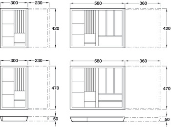 eXTray Oak Spice/Knife 470/400-600mm - view 2