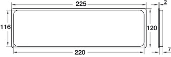 Ventilation Grille Rectangle 225x120mm Plastic White - view 4