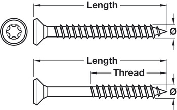 Spax Screw Prt Countersunk TS20 D5.0x70mm Wrx 100 - view 2