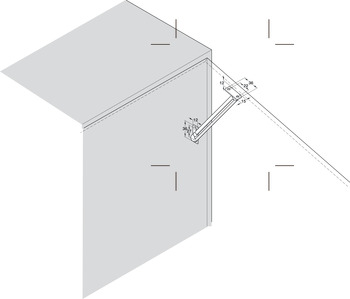 Lid Stay 150mm RH w Guide Slot SNP - view 3