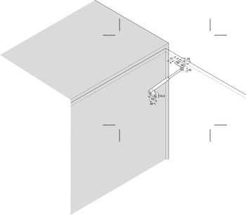Lid Stay Firmatop 250mm Sprung Brass CP - view 4