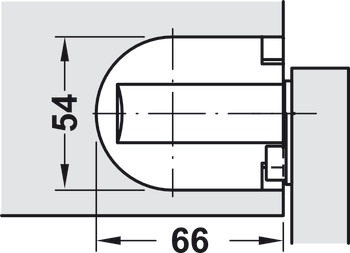 105D Chest Lid Hinge Rectangle Stainless Steel/Plastic Grey/Black - view 3