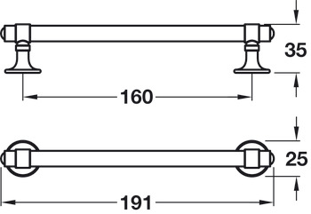 Crawford Pull Zinc Alloy Oil Rub Brz 160mm Fixing Centres - view 3