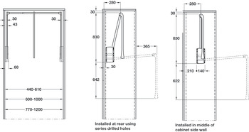 2004 WithRobe Pull Rail 440-610mm Black/Chrome - view 4
