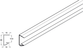 Shelf Strengthener Profile 4.1m Aluminium SSE - view 2