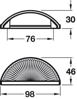 Crawford Cup Handle Zinc Alloy Oil Rub Brz 76mm Fixing Centres - view 3