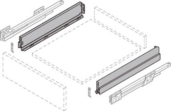 NPS Drawer Sides 90/400mm Stn 1pr - view 4