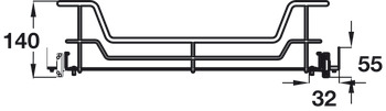 Wire PO Basket 500mm Chrome - view 2