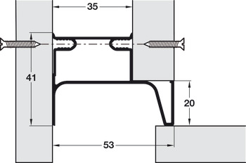 Gola System E Profile Vrt End 2.4m Aluminium Black - view 3