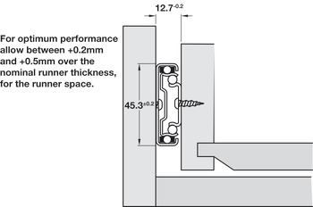 BB Drawer Runner Side Full 38kg 250mm 304 Stainless Steel - view 3