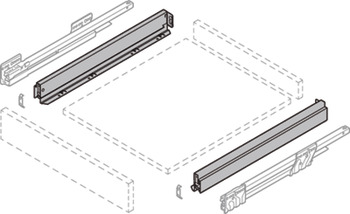 NPS Drawer Sides 63/450mm Stn 1pr - view 5