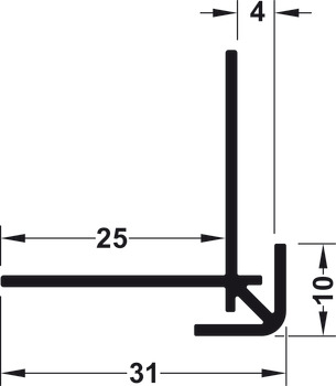 AluSplash Ext Crn Profile 610mm Aluminium Antique - view 2