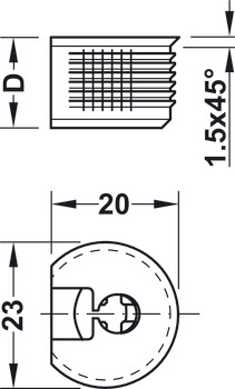 Rafix 20 FF Housing wo Ridge 16mm Plastic Silver - view 5