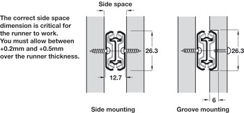 2642 BB Side Drawer Runner Full 45kg 400mm Bright Zinc Plated - view 5