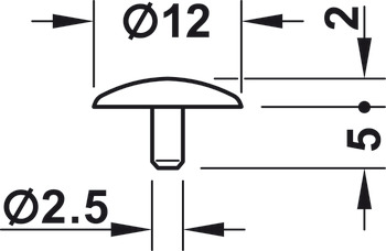 Trim Caps Countersunk D12/2.5mm Phillips Plastic Pine Col - view 2