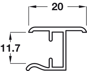Plinth Connect 146mm Lin SCP Anodised Brz - view 3