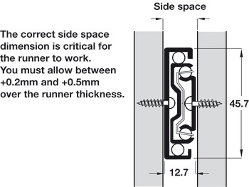 3832 FD BB Drawer Runner Full 49kg 350mm M.Steel - view 4