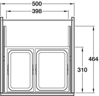 VS Envi Space S 600 Bin 2x7.5+15.5L Lva - view 3