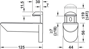 Kaiman Shelf Support 7-41mm Zinc Alloy/Plastic Stainless Steel - view 4